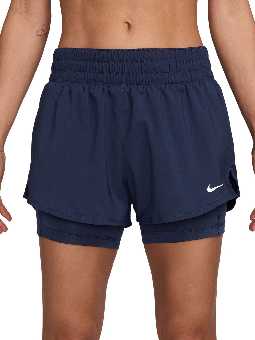 Nike Women's Navy 2-in-1 Athletic Running Shorts